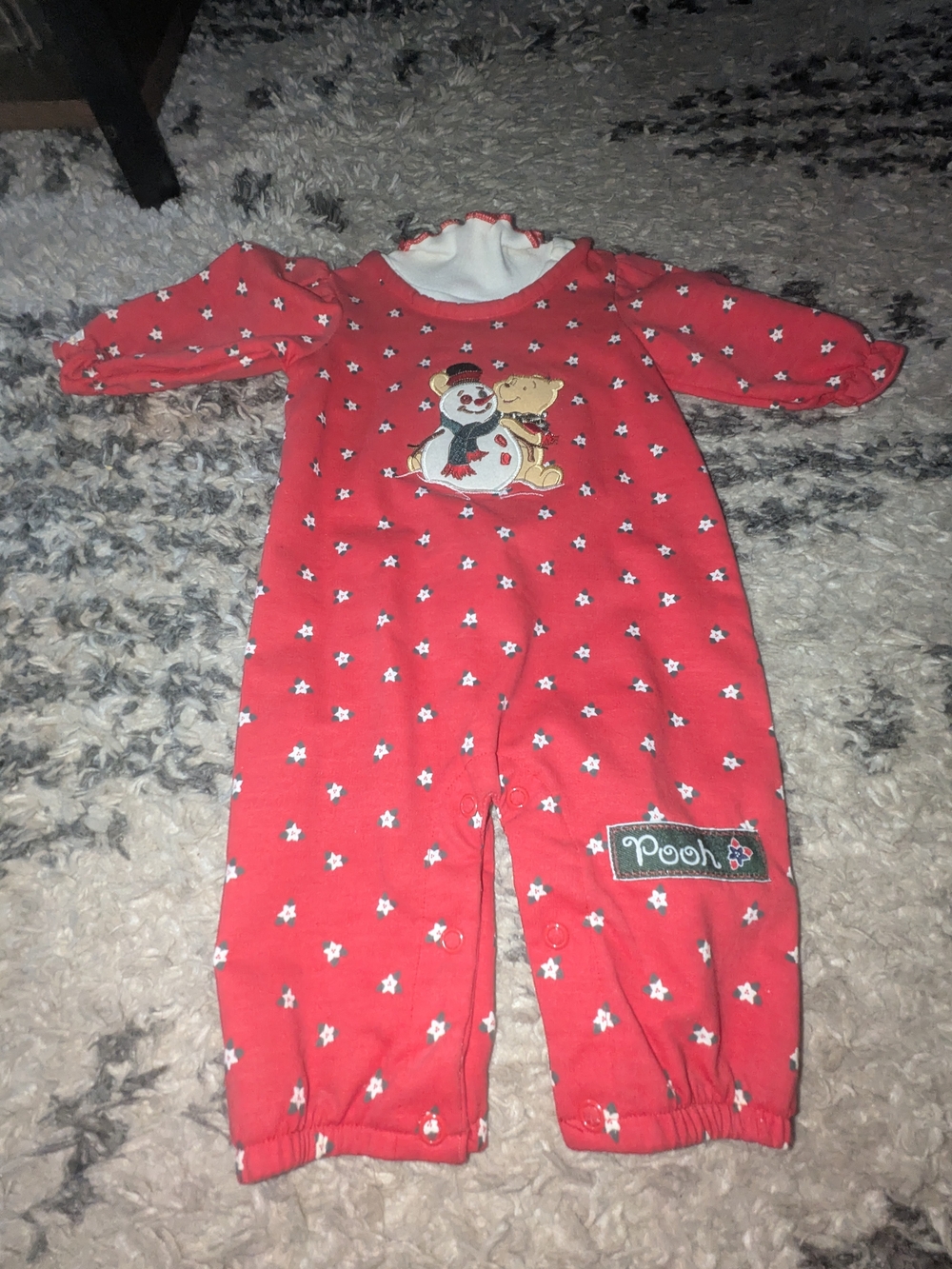 VINTAGE Pooh Red Holiday One-Piece  for Kids